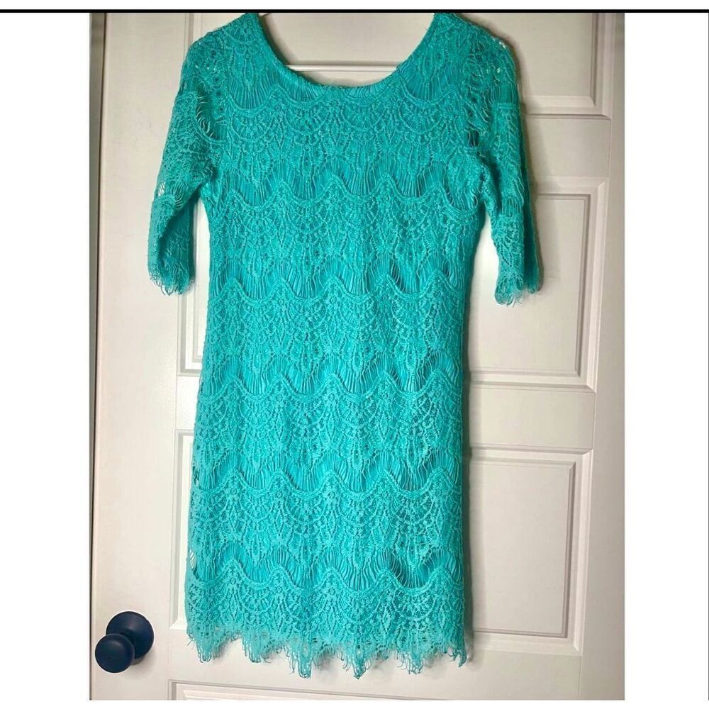 Ezra Teal Lace summer dress size M